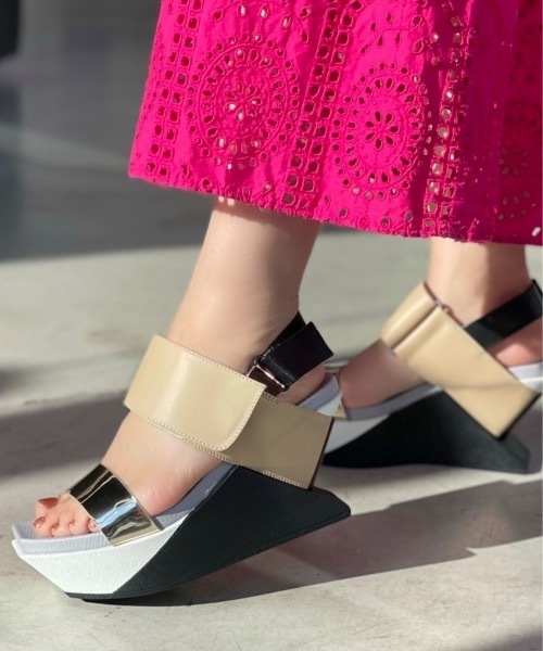 「UNITED NUDE」 ヒールサンダル 37 ゴールド レディース_画像7