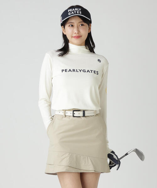 パーリーゲイツレディース　ラグ ウォームプレミア長袖ハイネック カットソー PEARLY GATES（パーリーゲイツ） tシャツ 「PEARLY GATES」ラグ