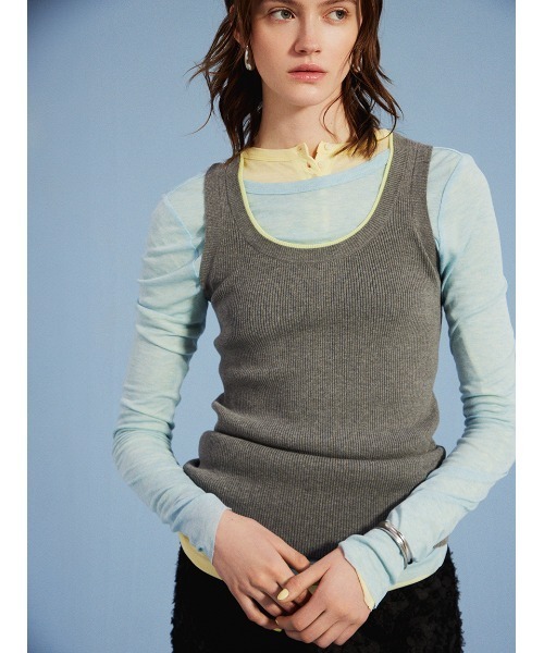 Mila Owen（ミラオーウェン） ノースリーブニット 0 ベージュ