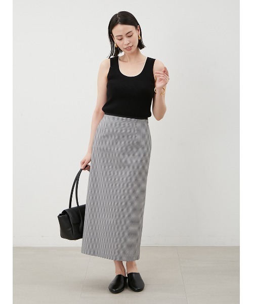 【2025SS】ノースリーブニットベスト＆ナロースカート、ミラオーウェン　2点 ミラ オーウェン Mila Owen 【セットアイテム】ハイネックノースリ