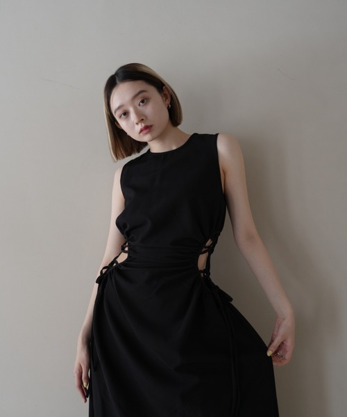 「Uenui」 ノースリーブワンピース FREE ブラック レディース_画像7