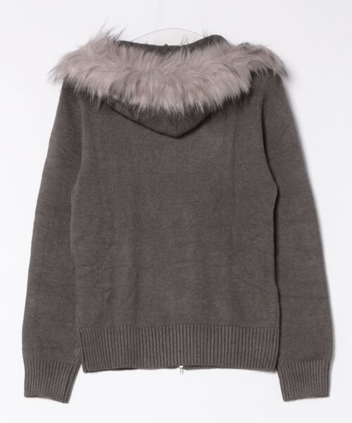 WESTSEA（ウエストシー） ニット セーター ファー付き ケーブル編み