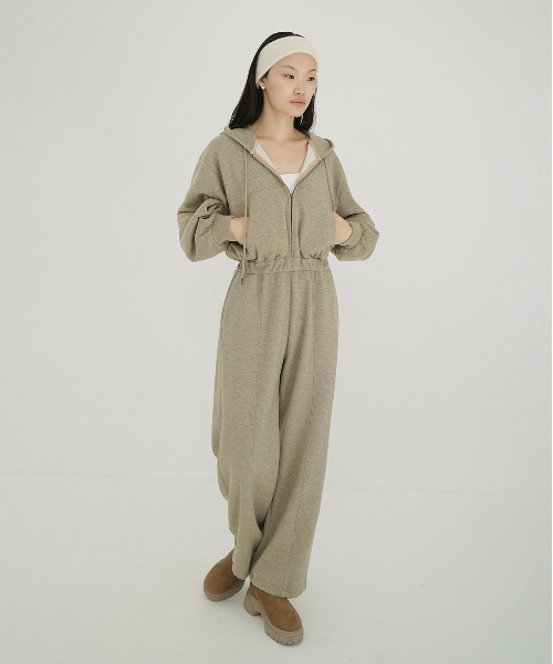 CLANE（クラネ） オールインワン HOODED SWEAT ALL IN ONE レディース