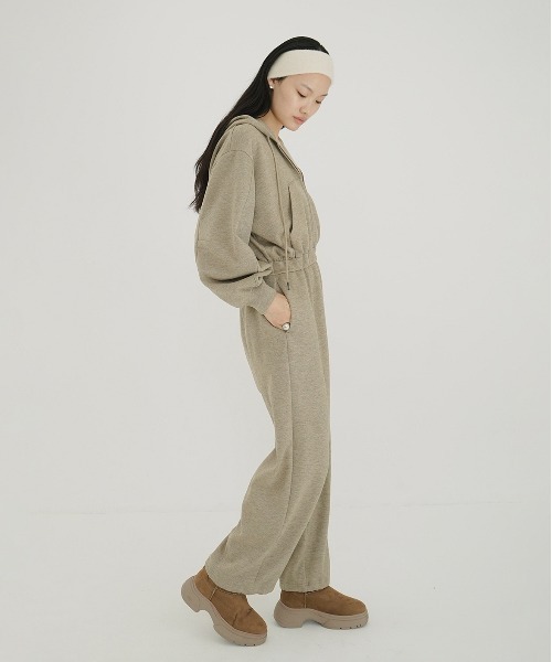 CLANE（クラネ） オールインワン HOODED SWEAT ALL IN ONE レディース