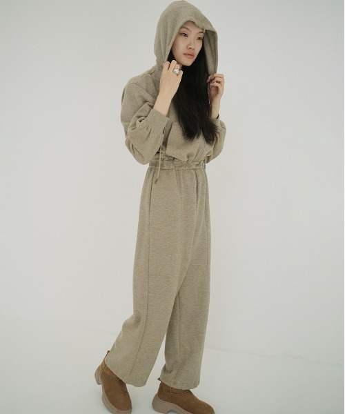 CLANE（クラネ） オールインワン HOODED SWEAT ALL IN ONE レディース