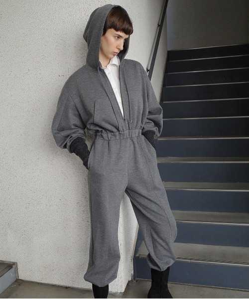 CLANE（クラネ） オールインワン HOODED SWEAT ALL IN ONE レディース