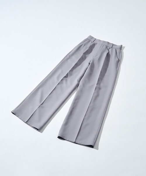 「Adoon plain」 スラックス LARGE ライトグレー メンズ_画像6