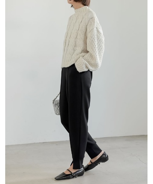 「Re:EDIT」 イージーパンツ LARGE ベージュ レディース_画像8