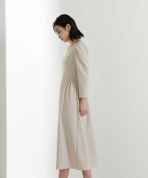 「NATURAL BEAUTY BASIC」 長袖ワンピース SMALL ベージュ レディース_画像8
