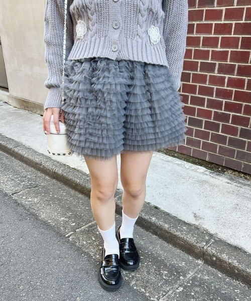 Mary♡♡売り切りSALE中♡◾️2点チュールSK 黒 ミニSKグレー frunco スカート チュールミニスカート : ZOZOTOWN Yahoo!店 - 通販