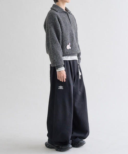 セーター ニット Dual-Neck Mulch Button Knit / デュアルネック 