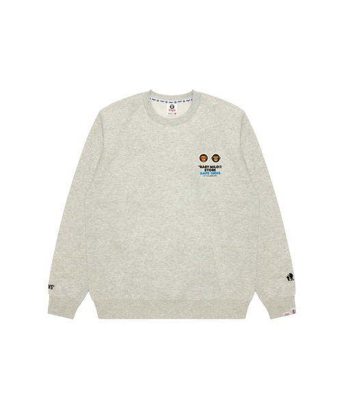 完売商品 A BATHING APE BABY MILO スウェット MILO BONE RELAXED FIT CREWNECK SWEATSHIRT available now at BAPE