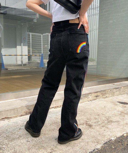 「WHO'S WHO gallery」 デニムパンツ FREE サックスブルー レディース_画像5