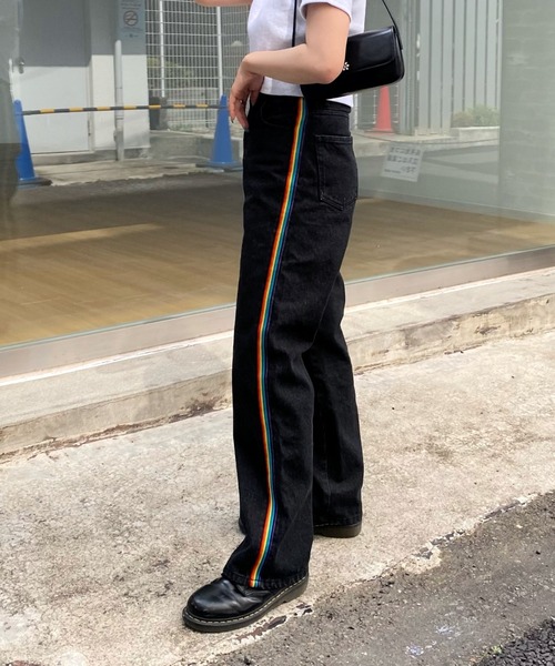 「WHO'S WHO gallery」 デニムパンツ FREE サックスブルー レディース_画像6