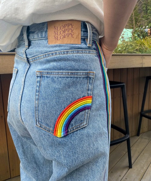 「WHO'S WHO gallery」 デニムパンツ FREE サックスブルー レディース_画像7