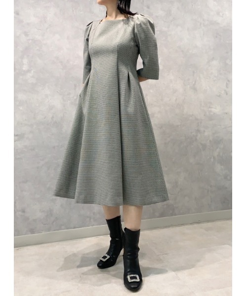 CELFORD（セルフォード） 7分袖ワンピース 34 グレー レディース