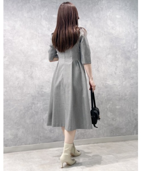 CELFORD（セルフォード） 7分袖ワンピース 34 グレー レディース