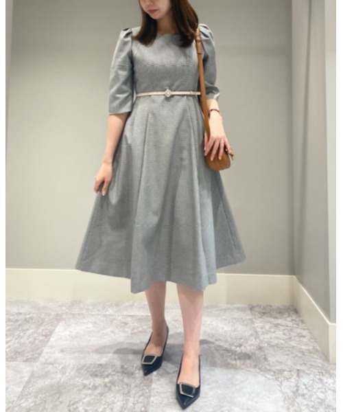 CELFORD（セルフォード） 7分袖ワンピース 34 グレー レディース