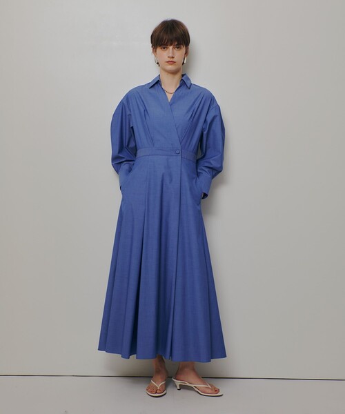 allureville 長袖シャツワンピース allureville（アルアバイル） ワンピース ラップライクシャツ