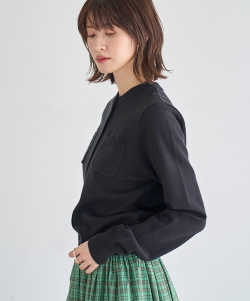 「meilmada」 ニットカーディガン FREE グレー レディース_画像3