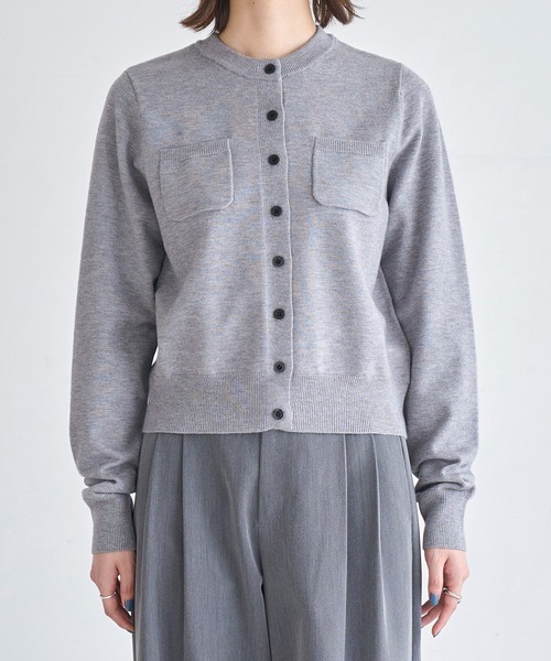 「meilmada」 ニットカーディガン FREE グレー レディース_画像9