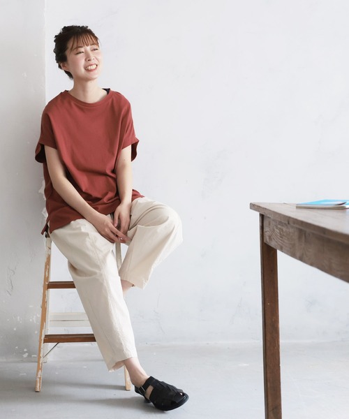 「soulberry」 半袖カットソー M レンガ レディース_画像2