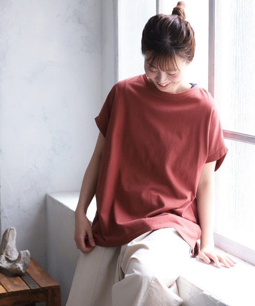 「soulberry」 半袖カットソー M レンガ レディース_画像3