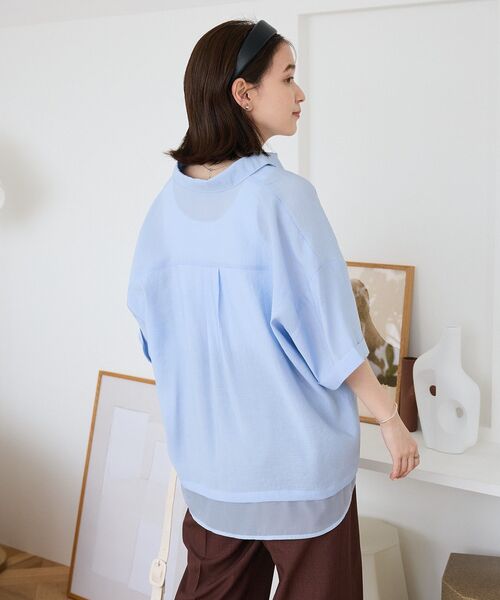 「Green Parks」 「chocol raffine robe」半袖シャツ FREE ベージュ レディース_画像9