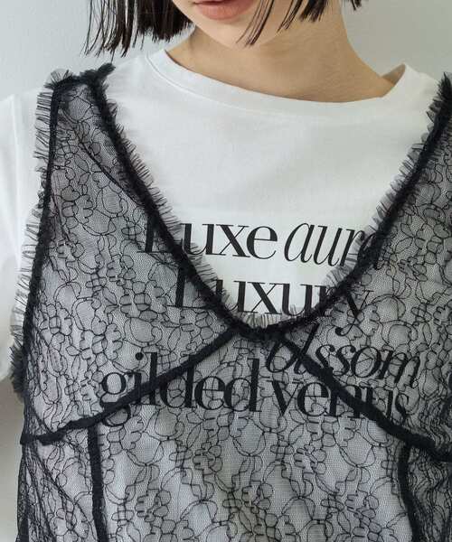 INDIVI GALLEST ブラウス シャツ レースビスチェ レディース 