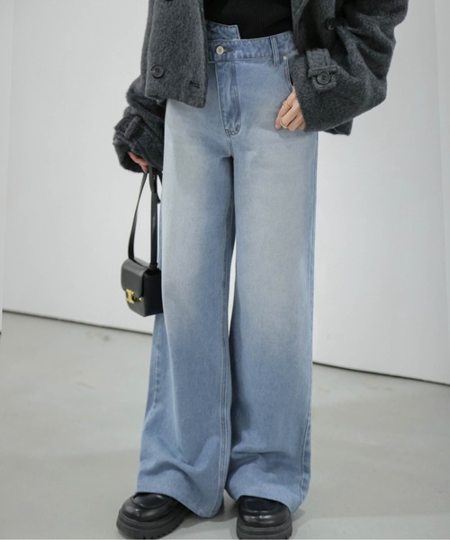 「SUGAR BISKET」 デニムパンツ L ブルー レディース_画像6