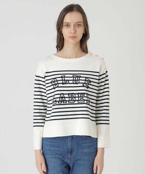 ブルーレーベルクレストブリッジ ニット セーター オーバーサイズ 38 BLUE LABEL CRESTBRIDGE（ブルーレーベルクレストブリッジ） ニット