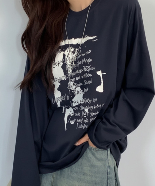 tシャツ フロントプリント Tシャツ ロンT 長袖 レディース : ZOZOTOWN