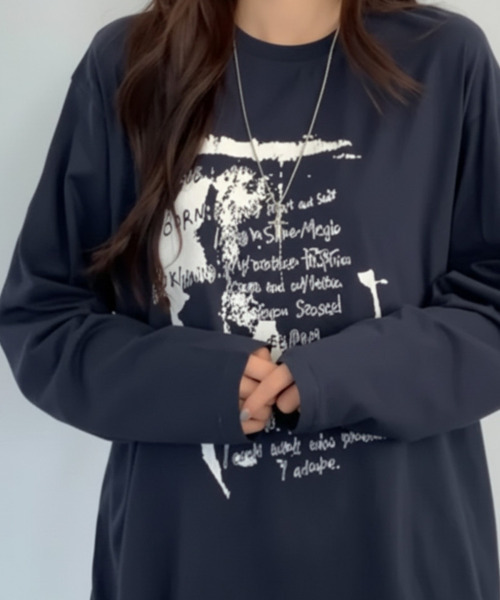 8SM1 日本製　フロントプリントTシャツ　ホワイト　レディース　古着 tシャツ フロントプリント Tシャツ ロンT 長袖 レディース : ZOZOTOWN