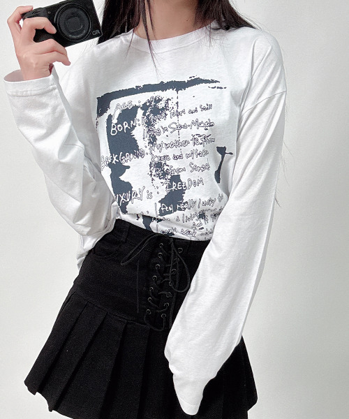 tシャツ フロントプリント Tシャツ ロンT 長袖 レディース : ZOZOTOWN