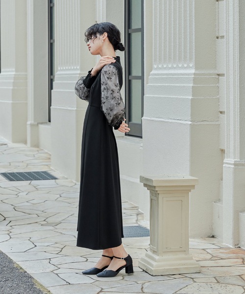 「niana」 長袖ワンピース M ベージュ レディース_画像5