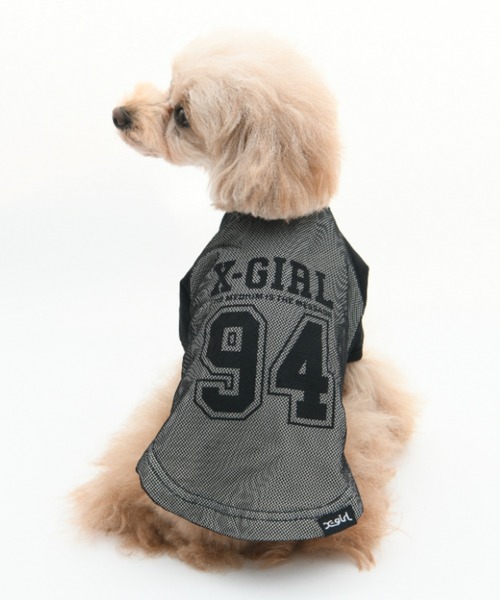 X-girl（エックスガール） 犬 服 X-girl/ナンバリングラグランTEE
