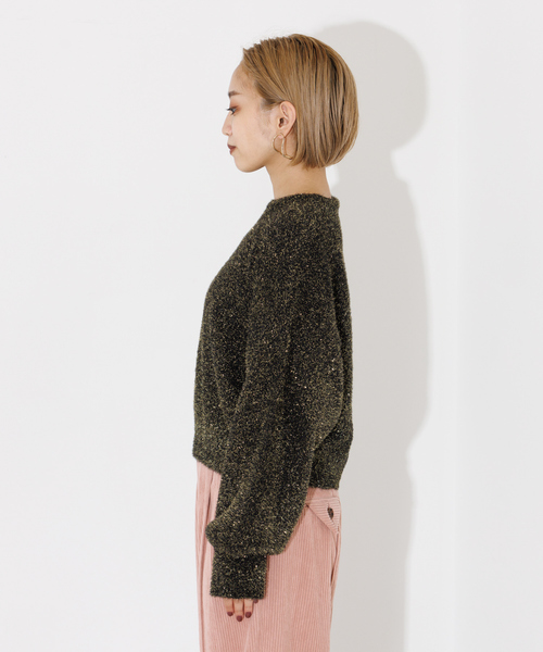 「NOMINE」 長袖ニット フリー シルバー レディース_画像4