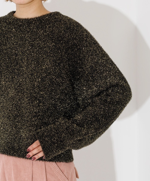 「NOMINE」 長袖ニット フリー シルバー レディース_画像7