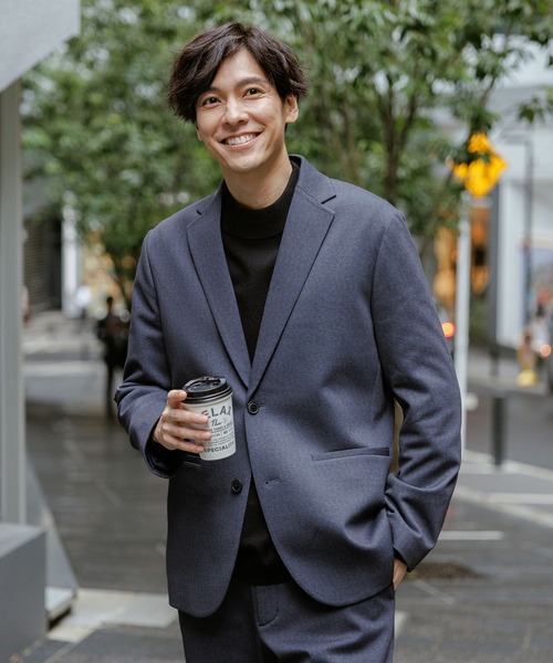 ［現行品］GLOBAL WORK 黒 テーラードジャケット パンツ Lサイズ GLOBAL WORK（グローバルワーク） ジャケット テーラードジャケット