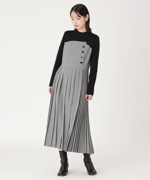 「CAST:」 長袖ワンピース M グレー系その他2 レディース_画像2