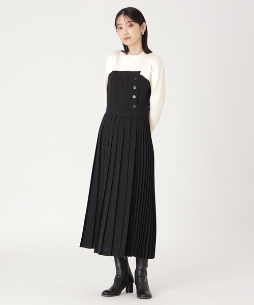 「CAST:」 長袖ワンピース M グレー系その他2 レディース_画像4