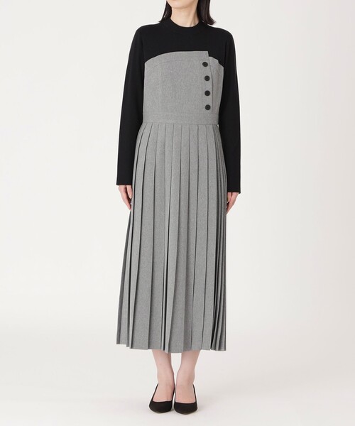 「CAST:」 長袖ワンピース M グレー系その他2 レディース_画像5