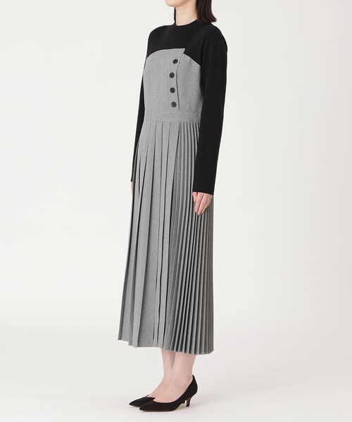 「CAST:」 長袖ワンピース M グレー系その他2 レディース_画像6