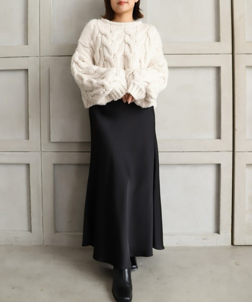 「moment+」 ロングスカート M ブラック レディース_画像2