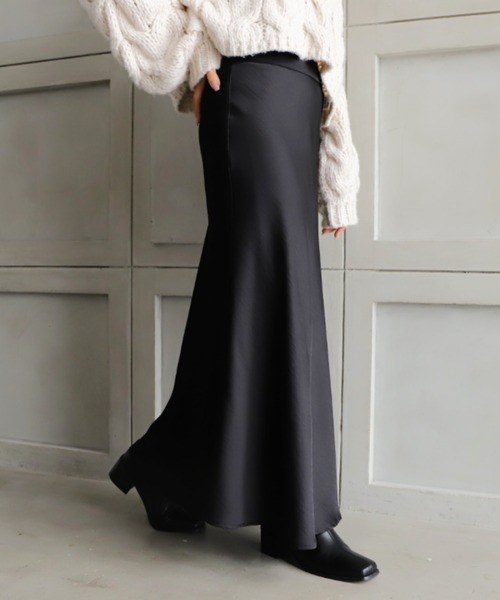 「moment+」 ロングスカート M ブラック レディース_画像4