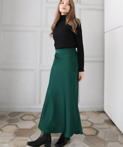 「moment+」 ロングスカート M ブラック レディース_画像9