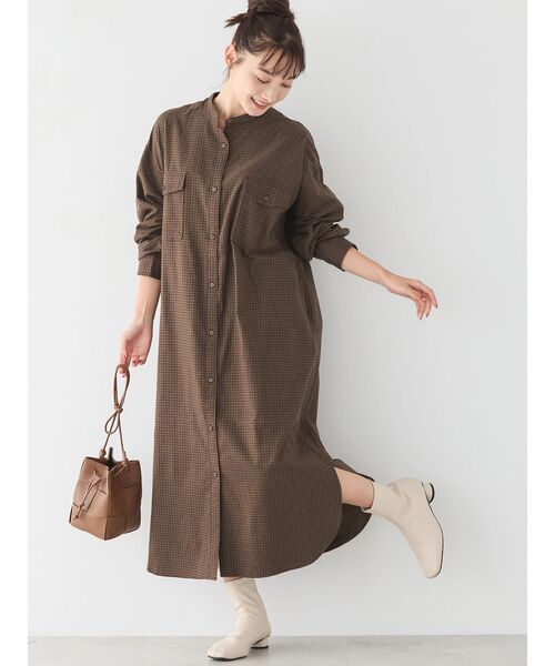 「AMERICAN HOLIC」 コンビワンピース M ブラウン レディース_画像9