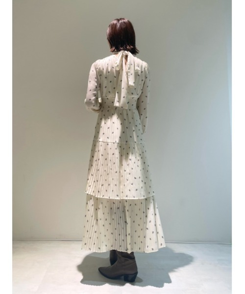 「LILY BROWN」 長袖ワンピース 0 ネイビー レディースの画像