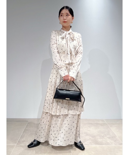 「LILY BROWN」 長袖ワンピース 0 ネイビー レディースの画像