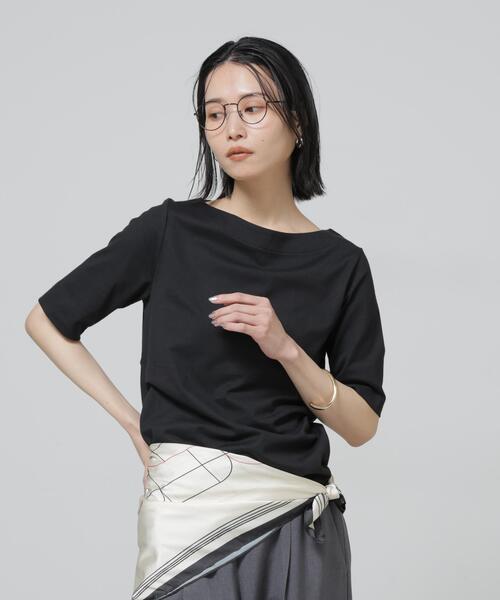 tシャツ Anti Soaked(R) 汗染み防止ボートネックTシャツ レディースの画像